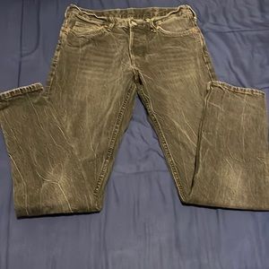 H&M denim black jeans slim waist 31